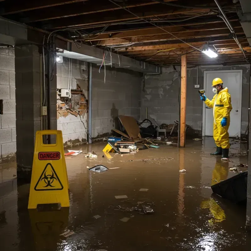 Flooded Basement Electrical Hazard in Redgranite, WI Property